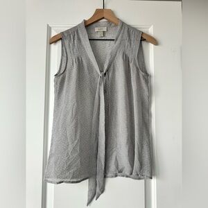 LOFT Light Gray Sleeveless Tie-Front Camisole